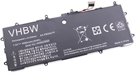vhbw batteria compatibile con Samsung NP905S3G-K01NL, NP905S3G-K01IT, NP905S3G-K01FR notebook (4080mAh, 7,5V, Li-Poly)