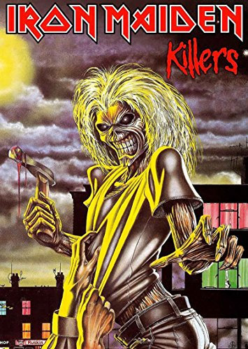 Iron Maiden Poster Textile Flag Killers Album Cover Official Black 70cm x 106cm One Size