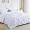 Luxury Alford Alexander Pin Tuck Pinch Pleat Duvet Quilt Cover Reversible Diamond Bedding Set With Matching Pillowcases White Double 200cm x 200cm Approximate