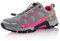 Fusskleidung® Damen Herren Wanderschuhe atmungsaktive Trekkingschuhe Grau Pink EU 38