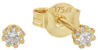 Amor Ohrstecker Damen Ohrschmuck, mit Zirkonia synth, 0,3 cm, Gold, Kommt in Schmuck Geschenk Box, 2013979