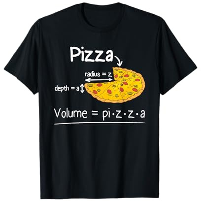Volumen Formel Pizza und Mathe Meme | Lustiges Mathe Lehrer T-Shirt