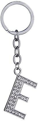 Anawakia Schlüsselanhänger Alphabet 26 englische Buchstaben Glitzersteine Strasssteine Anhänger mit Initialen A B C D E F G H I J K L M N O P R S T U V W X Y Z (E)