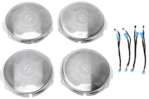 W205 Chrome - Autotür Lautsprecher Abdeckung Umgebungslicht Matt Chrom Edelstahl Pc Abs 64 Farbe Tür Mitteltöner Lautsprecher Abdeckungen Umgebungslicht Ersatz Für W205 W213 X253 2019-2021