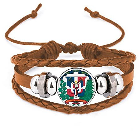 Armband aus Leder mit Nationalemblem der Donikanischen Republik