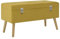 vidaXL Bank mit Stauraum Flurbank Sitzbank Polsterbank Bettbank Betthocker Garderobenbank Flur Wohnzimmer Schlafzimmer 80cm Senfgelb Samt