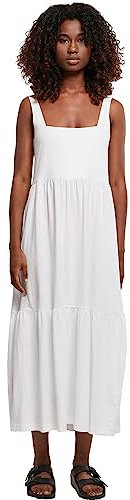 Urban Classics Damen Ladies 7/8 Length Valance Summer Dress Kleid, Weiß, M EU