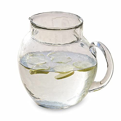 LOBERON Krug Devon, dickwandig und spülmaschinenfest, großes Füllvolumen, Blumenvase, Tischdekoration, Tischaccessoire, Küchenutensilien, Glas, klar