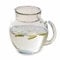 LOBERON Krug Devon, dickwandig und spülmaschinenfest, großes Füllvolumen, Blumenvase, Tischdekoration, Tischaccessoire, Küchenutensilien, Glas, klar