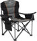 ALPHA CAMP Oversized Camping Folding Chair Heavy Duty Camping Chair Support 450 LBS Padded Camp Chairs for Adults with Carry Bag and Cooler Bag Portable for Outdoor(Black)
