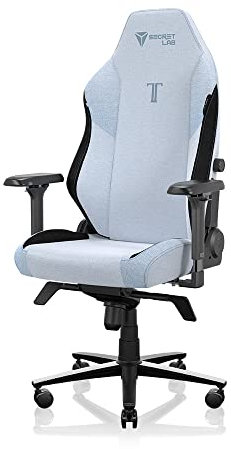 Secretlab Chaise Gaming Titan Evo Frost Blue - Ergonomique, Confortable et Inclinable avec Accoudoirs 4D, Appui-Tête Magnétique et Support Lombaire Intégré à 4 Directions - Bleu Clair - Tissu