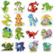 50 Pack Animal Stickers for Children - Dinosaur Scrapbook Stickers Aesthetic Vintage Waterproof Reusable for Kids - DIY Maker for Skateboard, Bottle, Laptop Decal, Car, Moto, Bicycle, Suitcase, Books