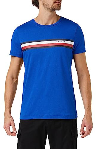 Tommy Hilfiger Men's Short-Sleeve T-Shirt Crew Neck, Blue (Ultra Blue), S