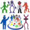 YISKY Rainbow Friends Tortenfigur, 6 Stück Regenbogen Freunde Figuren, Rainbow Friends PVC Figuren Modell, Rainbow Friends Desktop Ornamente, Rainbow Friends Cake Topper, Geburtstags Party Supplies