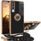XCYYOO Handykette Huawei P30 Hülle mit Band Huawei P30 Handyhülle mit 360 Grad Ring Ständer Luxuriös Galvanisierte Kratzfest Schutzhülle Silikon Slim Bumper Stoßfest Dünn Hülle mit Kette