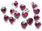 100 Sets 6/8 mm Kristalle Strass-Nieten Diamant-Nieten für Lederhandwerk DIY-Nieten für Leder-Fuchsia, 8 mm
