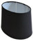 Lampenschirm oval H 17 x B 19 x L 26 Stoff für Steh - Tischlampen (schwarz struktur)