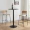 [en.casa] Lot de 2 Tabourets de Bar Ensemble de 2 Chaises de Bar Capacité 130 kg Simili Polyuréthane Contreplaqué Métal 89 x 40 x 45 cm Beige Noir Effet Bois