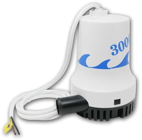 world-trading-net - Marine-/Bilge-Tauchpumpe 3000GPH, Fördermenge max. 12600l/h, Förderhöhe max. 4m, 1,4m Anschlussleitung