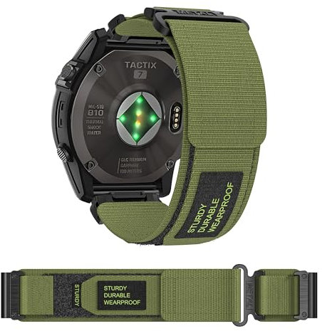 VeveXiao Cinturino in nylon robusto da 22 mm, a montaggio rapido, compatibile con Garmin Fenix 7,5/,5 Plus, 6,6 Pro/Forerunner 935, 945/Approach S60, S62/Instinct Watch/Quatix 5 Smartwatch Band