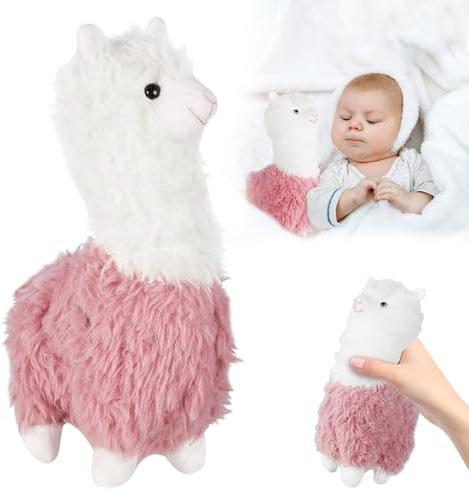 VEQENIFY Alpaka Kuscheltier , Plüschtier Alpaka,Alpaka Stofftier Plüschtier ,Stand Alpaka Kuscheltier Plush 25cm ,Lama Stofftier Plüsch Alpaka Puppe Geschenk für Kinder