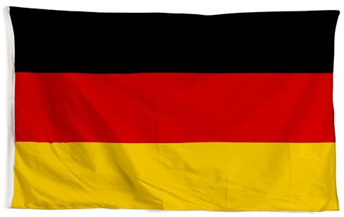 TrendandStylez Deutschland Flagge, 90x150 cm, Deutschland Fahne mit Ösen für Fahnenmast, wetterfest