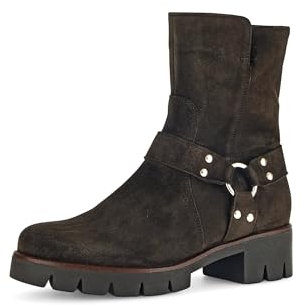 Gabor Damen Biker Boots, Frauen Stiefeletten,gefüttert,Stiefel,Bootee,Booties,halbstiefel,Kurzstiefel,ENGL. Brown,35 EU / 2.5 UK