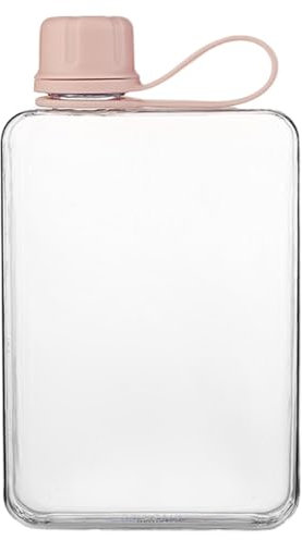 ycezw Flache Wasserflasche, quadratische Wasserflasche | 500 ml Memo-Wasserflasche für Getränke, dünne Kaltwasserflasche, Sport-Wasserflasche, Sommerwasserflasche zum Wandern,