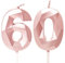 Rose Gold 60th Birthday Candles - Number 60 Candles for Cake, 60th Birthday Cake Toppers