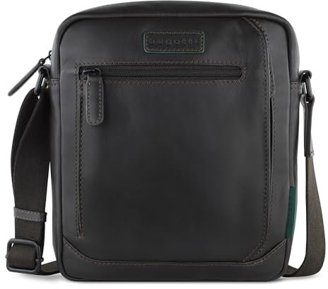 bugatti Clark Herren Schultertasche aus hochwertigem Leder in Braun