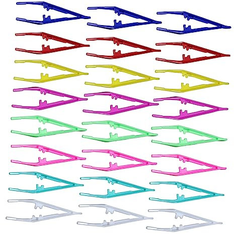 MERRYHAPY 24-teilige Einwegpinzetten Aus Kunststoff Make-up-clips Für Künstliche Wimpern Praktische Anwendung