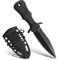 Celiodd Neck Knife Messer Outdoor 121mm Tragbar Neckknife Mini Messer Kette Gürtelmesser Edelstahl mit Gezackt mit Kunststoffscheide und Kugelkette für den Einsatz im Freien Selbstverteidigung