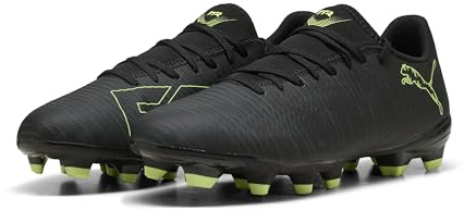 PUMA Botas de fútbol Unisex Future 8 Play FG/AG, Puma Black Fizzy Light Green Terrain, 42.5 EU