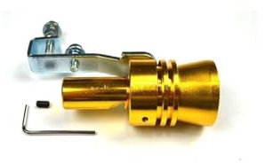 AJOHBM Auspuffblenden Für Mercedes Für Benz W211 W203 W204 W210 W124 AMG W202 Autoauspuffrohr Turbo Sound Whistle Auto-Endschalldämpfer(Gold)