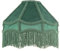 Handmade Victorian Empire Pendant Lamp Shade in Soft Forest Green Velvet with Embroidered Trims and Tassels | 30cm x 19cm | for Pendant Floor or Table Lamp by Happy Homewares