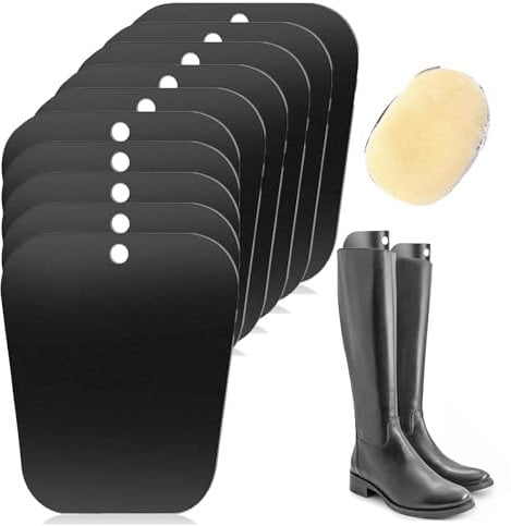 Toionmm 10 Stück Stiefelspanner, Kunststoff Stiefelspanner Damen, Hohe Stiefelformer Formeinsätze, Schwarz Stiefelform Einsätze, Stiefel Ständer Halter für Herren und Damen