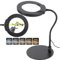 Lampe de Bureau avec Loupe 10X et LED, Lampe Loupe sur Pied 2-en-1 avec Base et Pince, 360° Flexible Loupe de Lecture Grossissante, Portable Lampe Pince Lampe Lecture Loupe Eclairante
