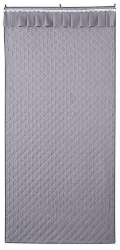 Thermal Door Curtain, 1 Panel Heavy Curtains, Thickened Insulated Curtains with Quilted Lining, Windproof Soundproofing Front Door Curtain for Winter (Gray, 90 * 200cm)