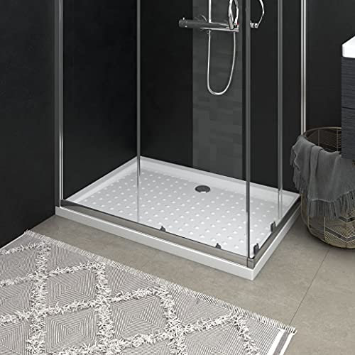 NQJIBUE Home Garden Bac de douche avec pois Blanc 70 x 100 x 4 cm ABS