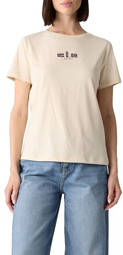 Comma Damen T-Shirt im Relaxed Fit mit Frontprint | London T-Shirt