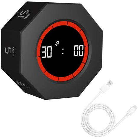 OBEST Gravedad digital con temporizador de 1/3/5/15/30/60/90 minutos, cuenta regresiva, temporizador con indicador de tiempo, para cocina, fitness, cocina, yoga, aprendizaje