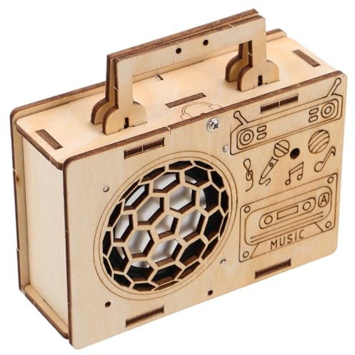 KONTONTY Holzradio Bausatz Zum Selbermachen Experimentierkasten Für Naturwissenschaften Wissenschaftsbausatz Für Kinder Mint-kreativitätsspielzeug