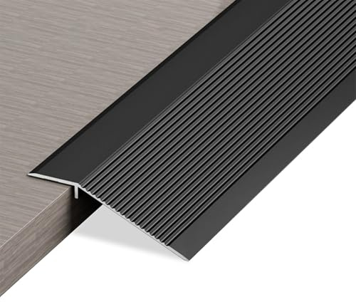 Übergangsprofil Höhenausgleich, 0.9M * 10CM Aluminium Übergangsschiene, Übergangsprofil Selbstklebend, Höhenausgleich 10-35mm, Geeignet für Türöffnungsschwellen, Rampen, Fliesenlaminat