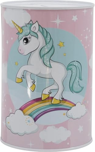 Kids Unicorn Money Box – Metal Break-to-Open Coin Bank, Cute Savings Bank for Children, for Birthdays & Holidays