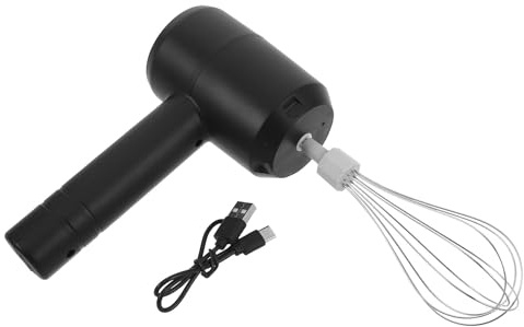 Happyyami Elektrischer Haarfärbemixer für den Salon: 20-W-Akku-Handmixer zum Haarefärben – Automatischer Rührbesen für Farbcreme – Friseurzubehör, Schwarz