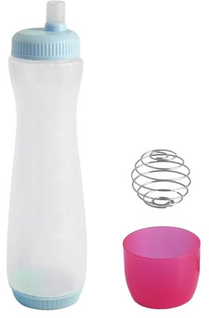 RASTKY Handrührflasche für die Küche, Leichte Messskala, Backwerkzeug Zum Backen, Kochen, Quetschflasche aus Lebensmittelechtem Silikon für die Ausgabe von Pfannkuchen, Optionen in Rosa/Blau/Grau