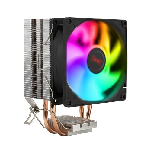 Nuwo Frost Dissipatore CPU Ad Aria TDP 95W | 2 Heatpipe Contatto Diretto | Ventola 90mm LED FRGB | Altezza 132mm | LGA 1700 1200 115x AM5 AM4 AM3 | Upgrade Dissipatore Stock