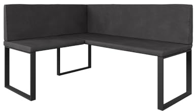 Vicco Eckbank Ravon, Anthrazit, 120 x 150 cm | geeignet als Essbank für Küchen- und Essbereiche
