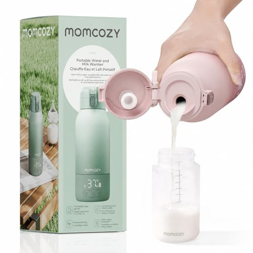 Momcozy Chauffe-Biberon Portable 500 ml I Lait et Eau, Rose