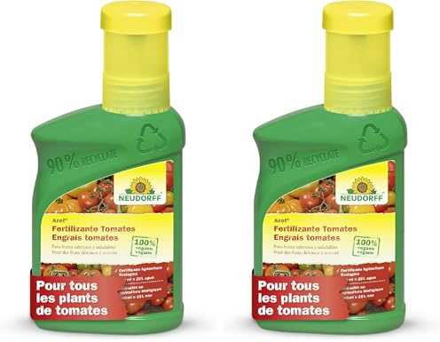 Neudorff Azet Engrais tomates – Engrais 100% naturel pour tomates aromatiques et légumes en jardinière, pot et jardin, 250 ml (Lot de 2)